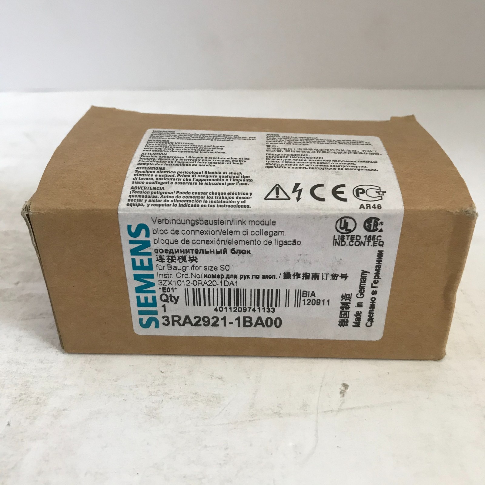 Siemens Link Module 3RA2921-1BA00 (new in box)