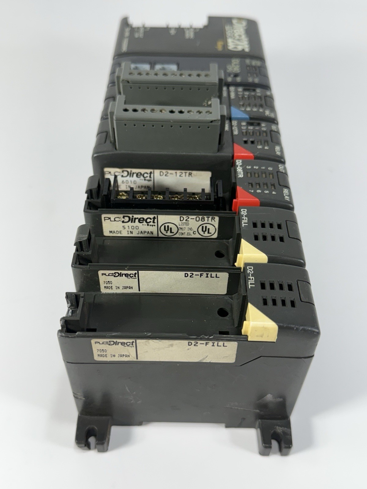 Koyo Direct Logic Automation Direct 205 w/ DL240 CPU, D2-16NA, D2-12TR – AS/IS