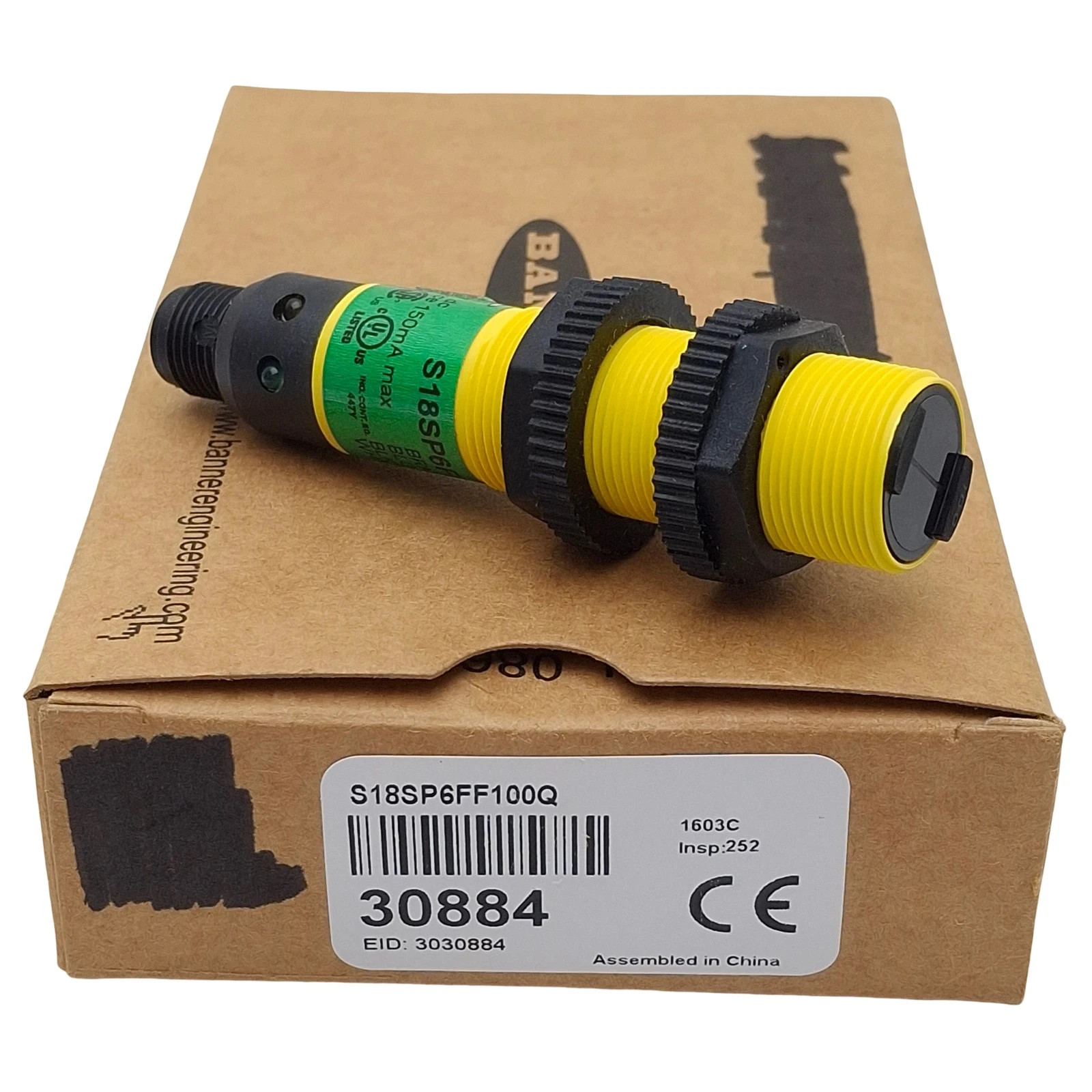 New Banner Engineering S18SP6FF100Q Photoelectric Switch Sensor