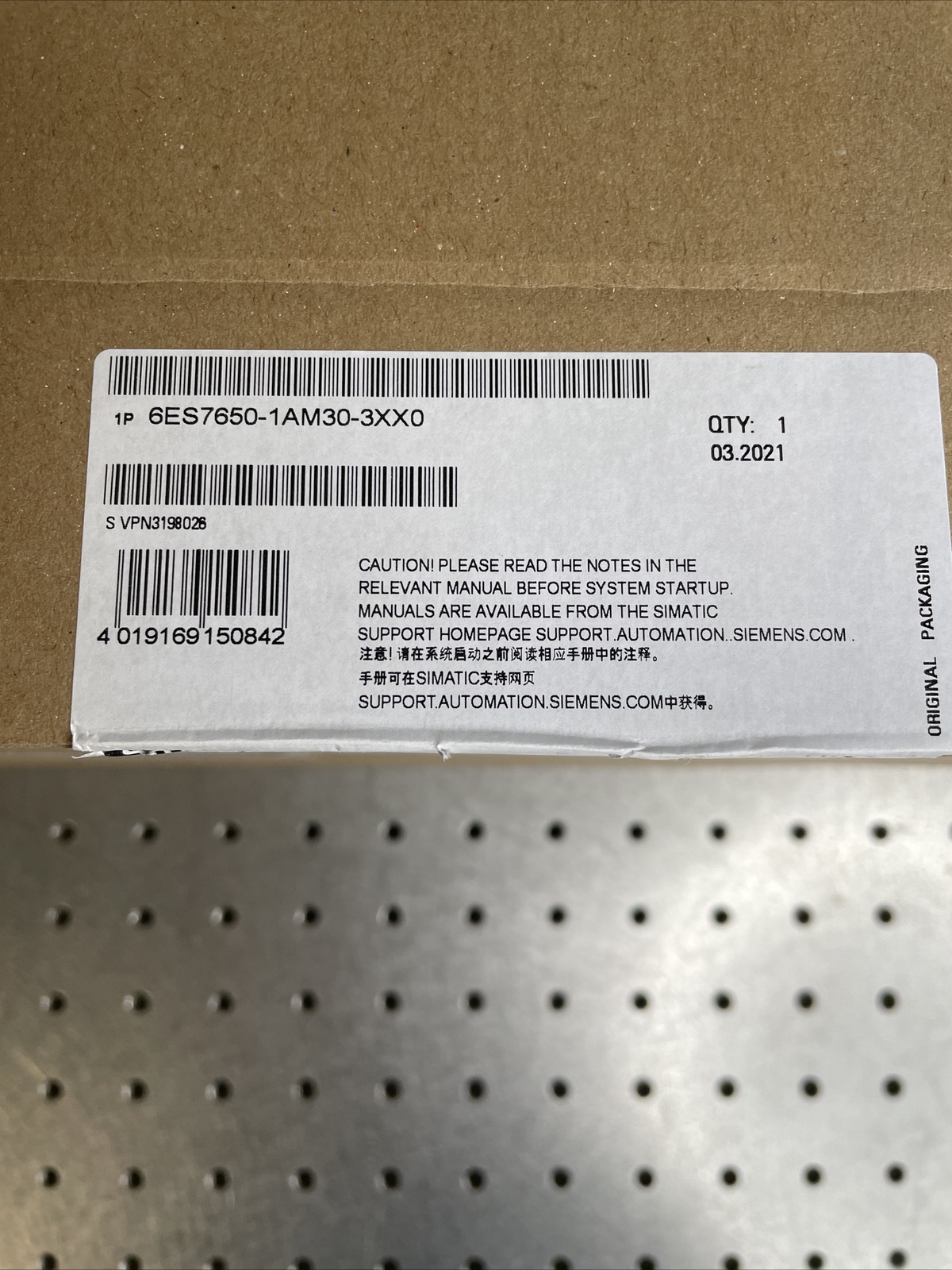 Siemens ET200M Terminal block / 6Es7650-1AM30-3XX0