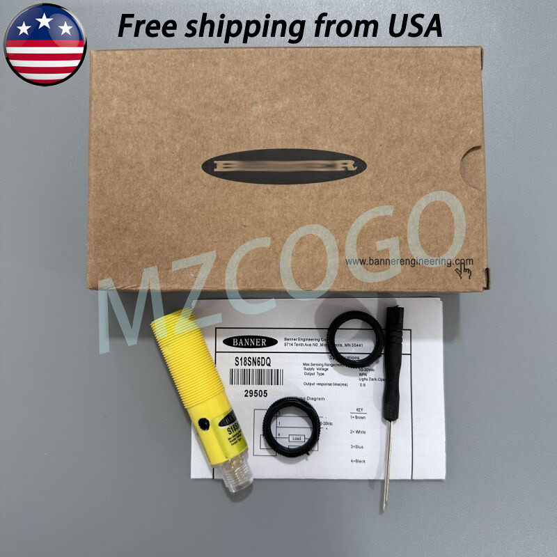 S18SN6DQ Photoelectric Switch Sensor 10-30VDC For Banner S18SN6DQ