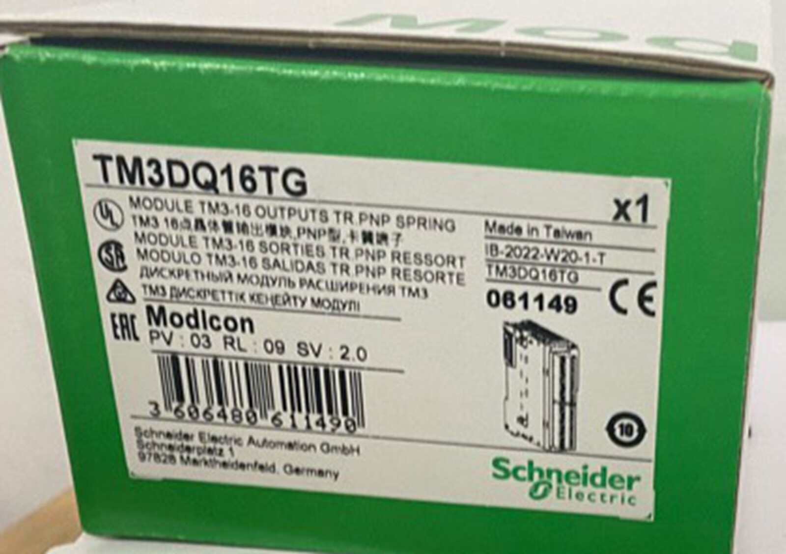 NEW TM3DQ16TG Schneider Electric Modicon TM3 – 16 Outputs Transistor PNP