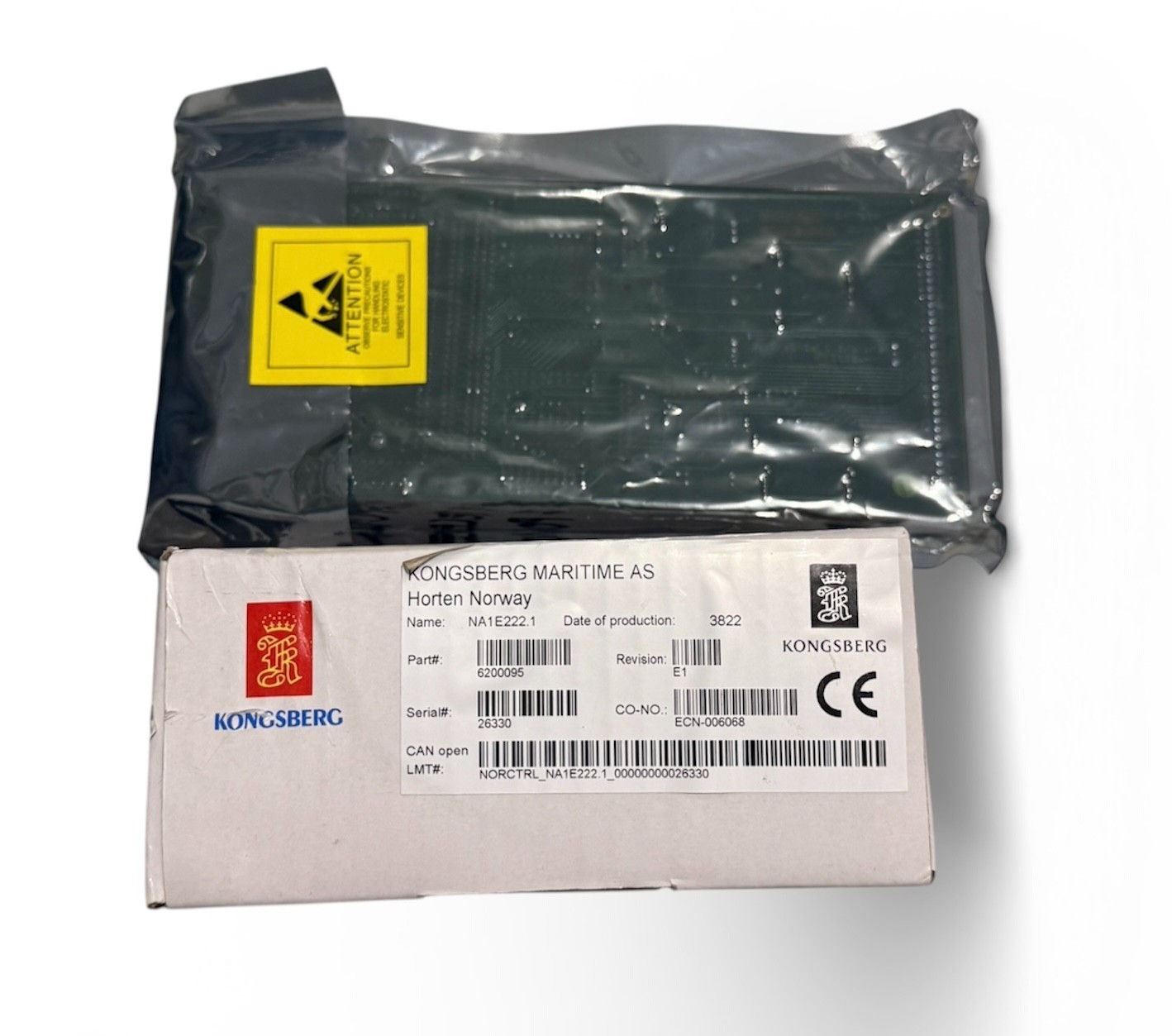 Kongsberg IO & Power Card NA1E222.1, PART 6200095, for AC4 Maneuvering NEW
