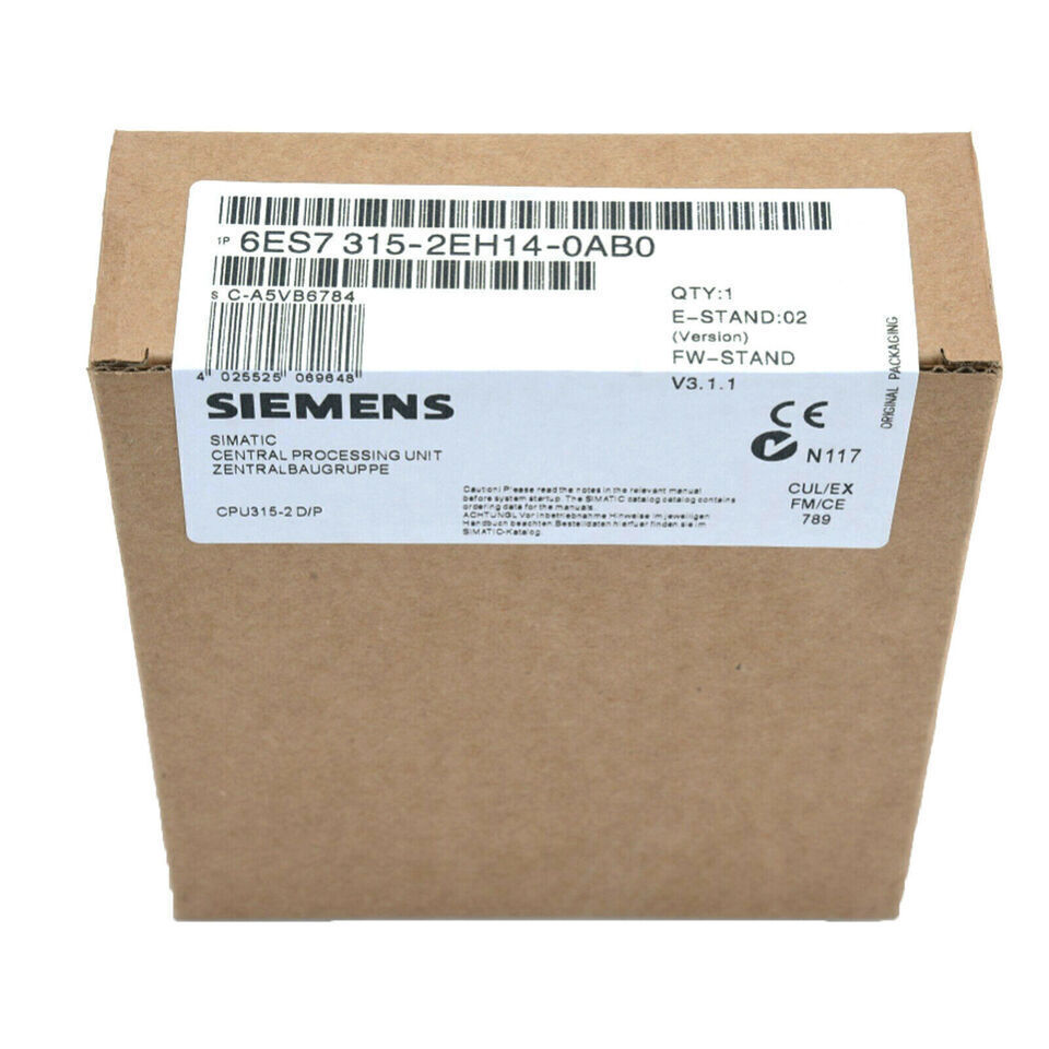 6ES7 315-2EH14-0AB0 NEW SIEMENS SIMATIC S7-300 CPU 315-2PN/DP 6ES7315-2EH14-0AB0