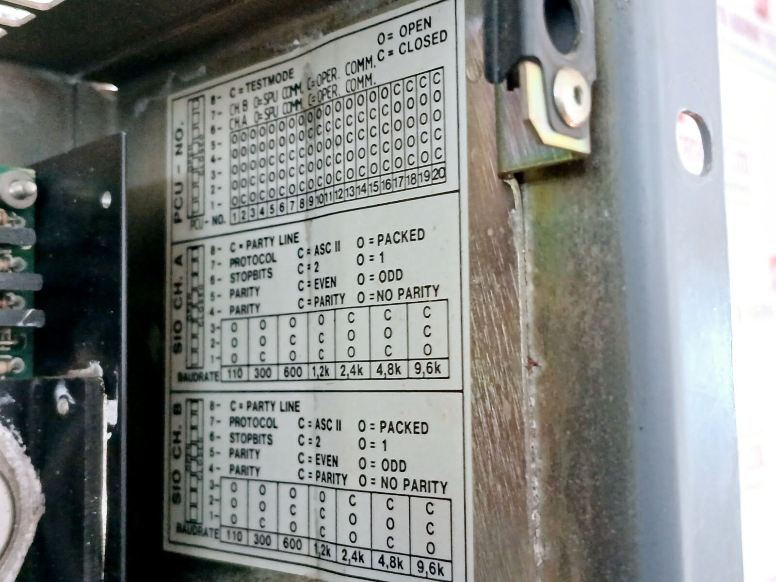 NORCONTROL PCU8810 Process Control Unit HER100261I VT25-373-99/X9 (Not Working)