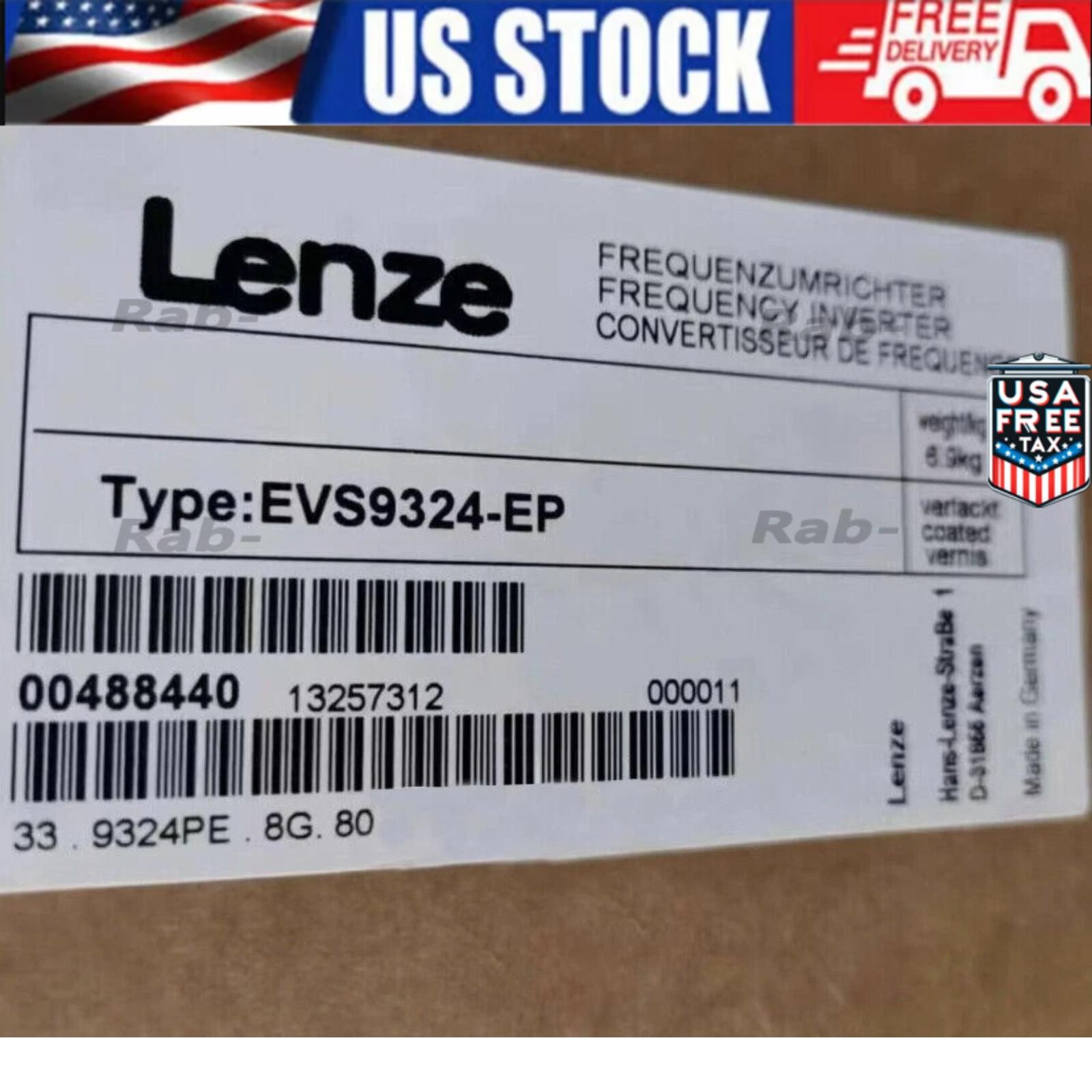 US Free TAX New Lenze EVS9324-EP Servo Inverter Free Free Shipping
