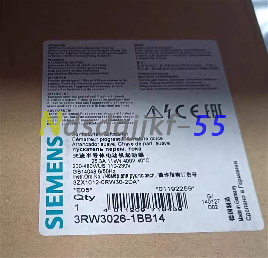 1PC New SIEMENS 3RW3026-1BB14 3RW30261BB14 Soft Starter Expedited Shipping