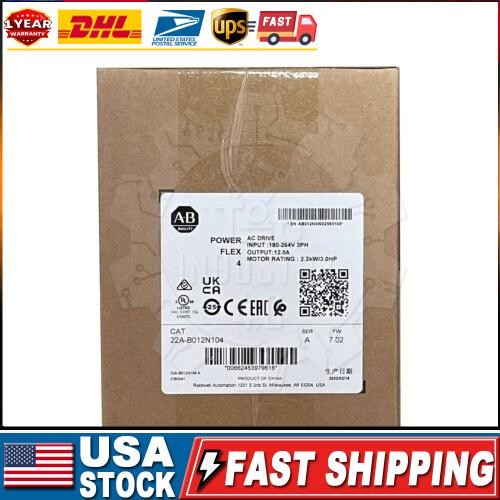 Factory Sealed Allen-Bradley 22A-B012N104 /A Powerflex 4 AC Drive US Free Tax