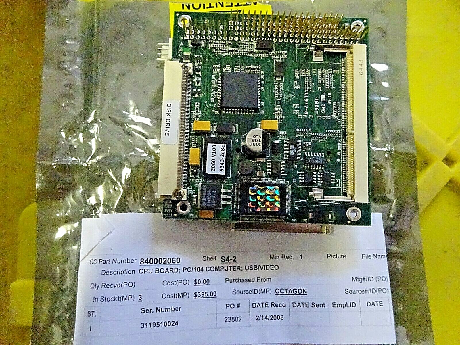 OCTAGON. PC/104 CPU BOARD 840002060 USB/VIDEO