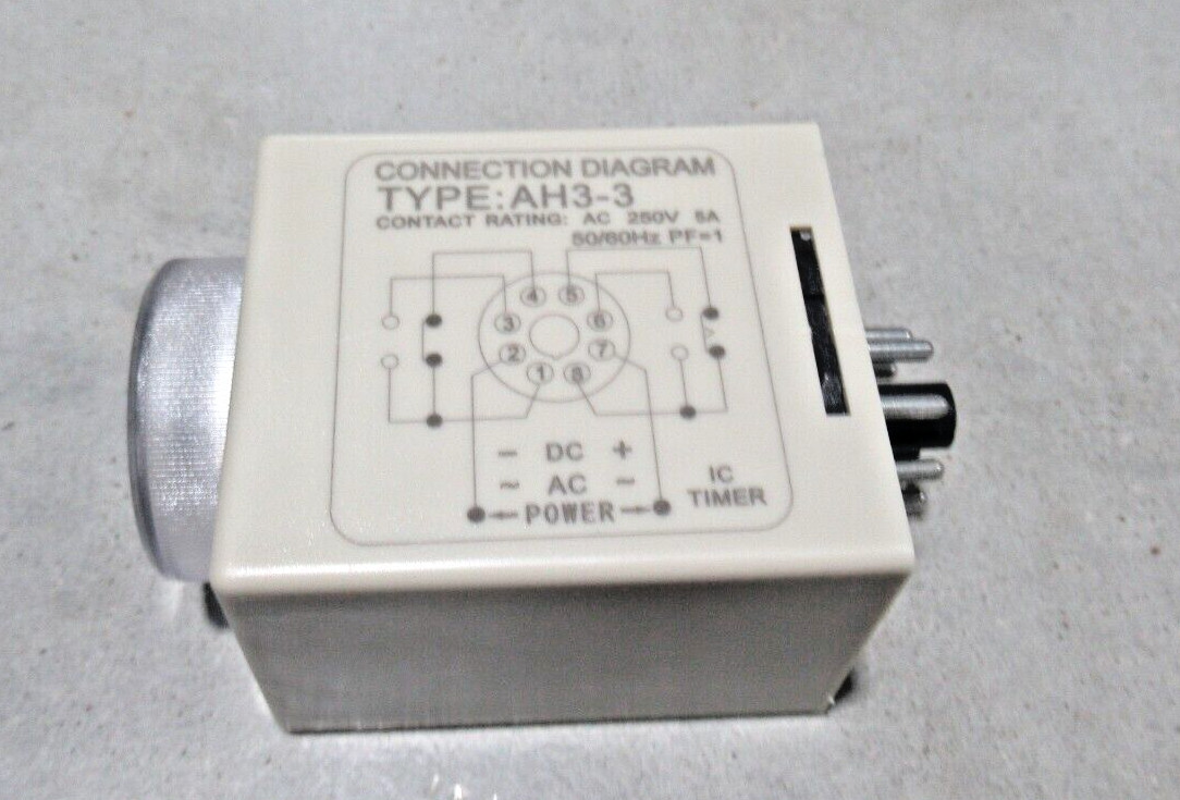 Time Relay AH3-3 Delay Time Timer 0-60 Minutes, 250V, 5A BRAND NEW