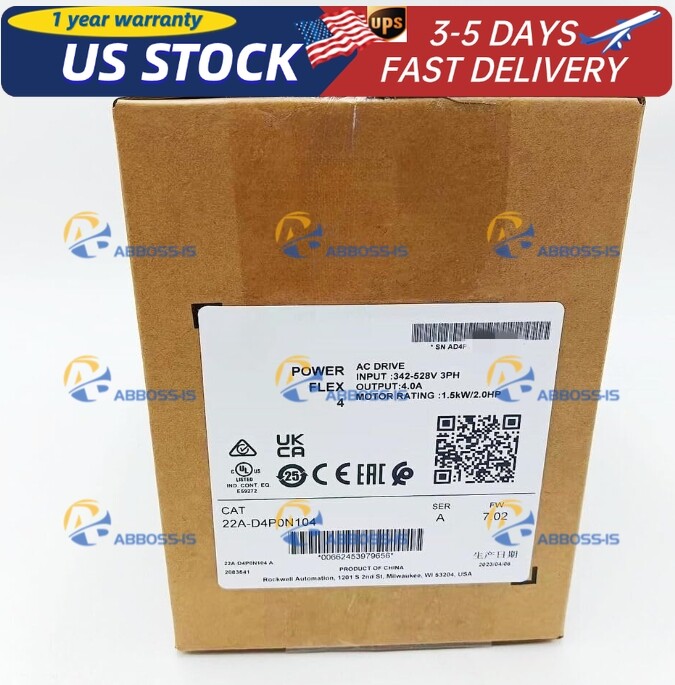 22A-D4P0N104 Allen-Bradley 4 1.5 kW 2 HP AC Drive New in Box