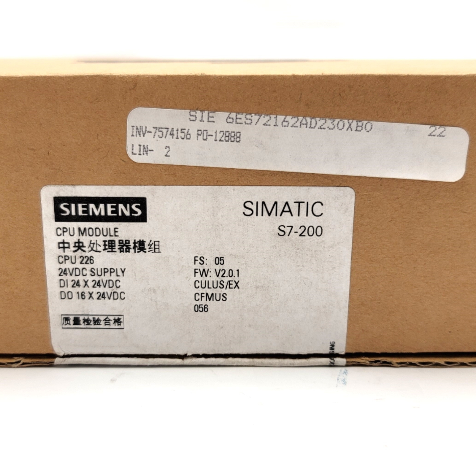 Siemens 6ES7 216-2AD23-0XB0 Simatic S7-200 CPU 226 Compact Unit 24 In, 16 Out