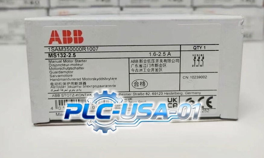1PCS Brand New ABB MS132-2.5 1.6-2.5A Motor Starter 1SAM350000R1007 Fast ship