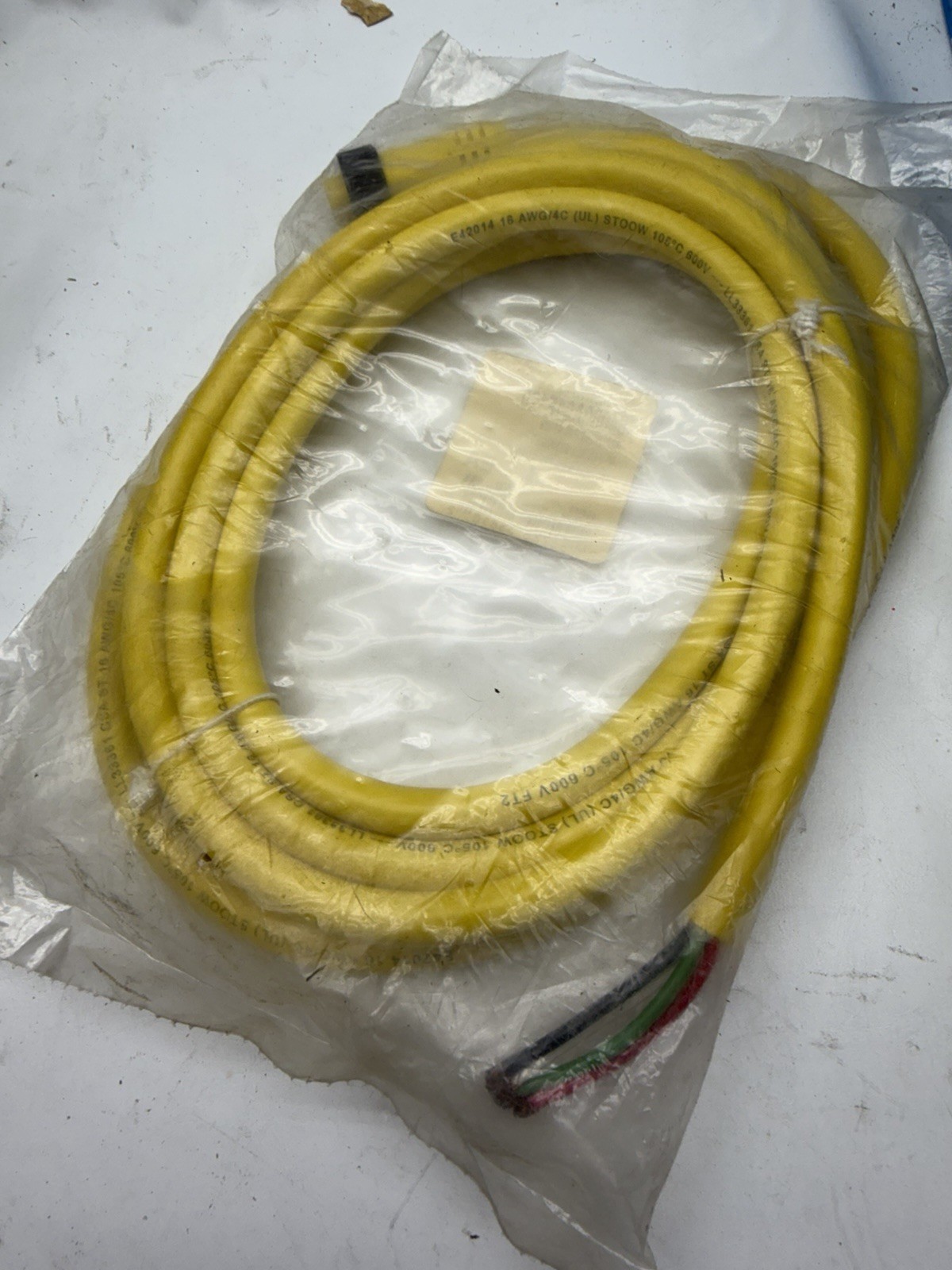 BRAD HARRISON 104000A01F120 Cordset 4 Pin Receptacle Female 41109 12’ 16/4 Pvc
