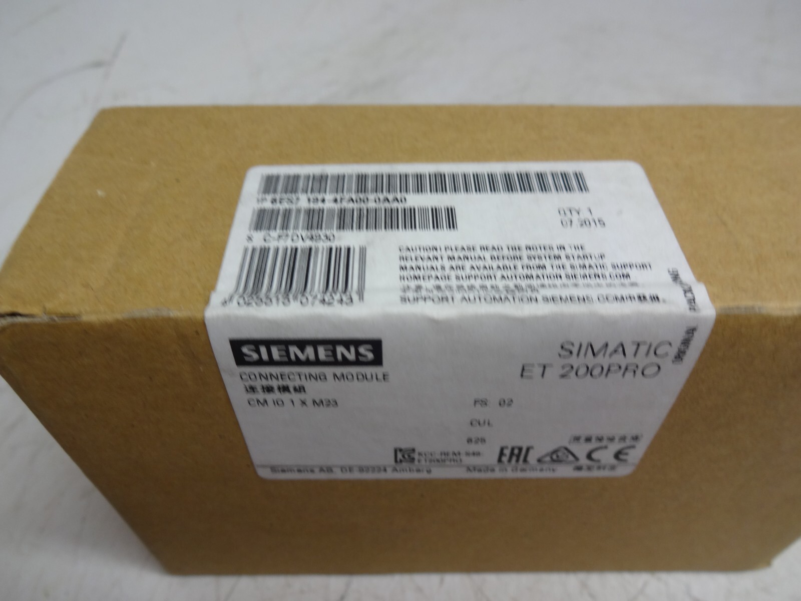 New Siemens SIMATIC 6ES71944FA000AA0 ET 200PRO 6ES7 194-4FA00-0AA0 Sealed