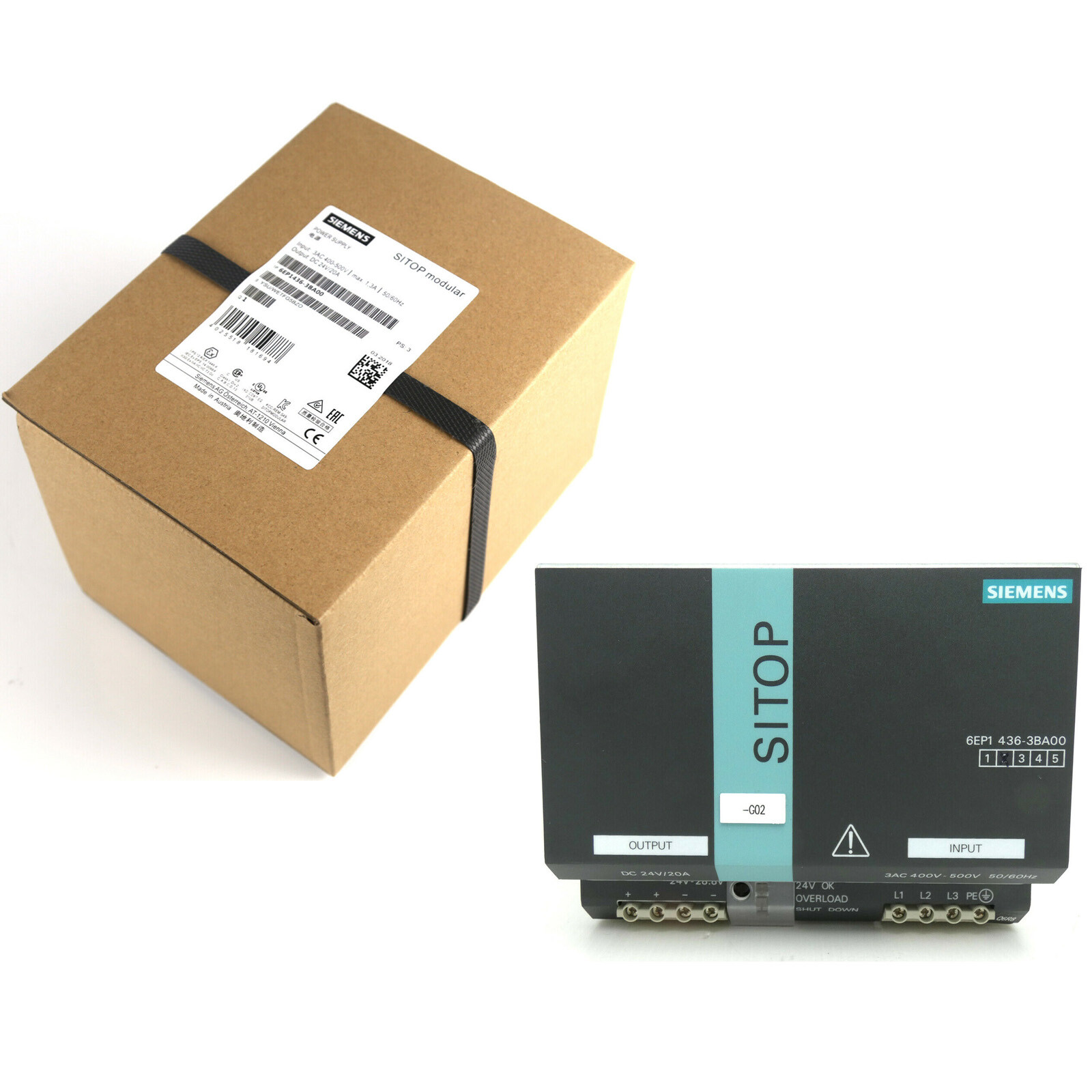 6EP1436-3BA00 New In Box SIEMENS 20A Sealed 20A Switching Power Supply