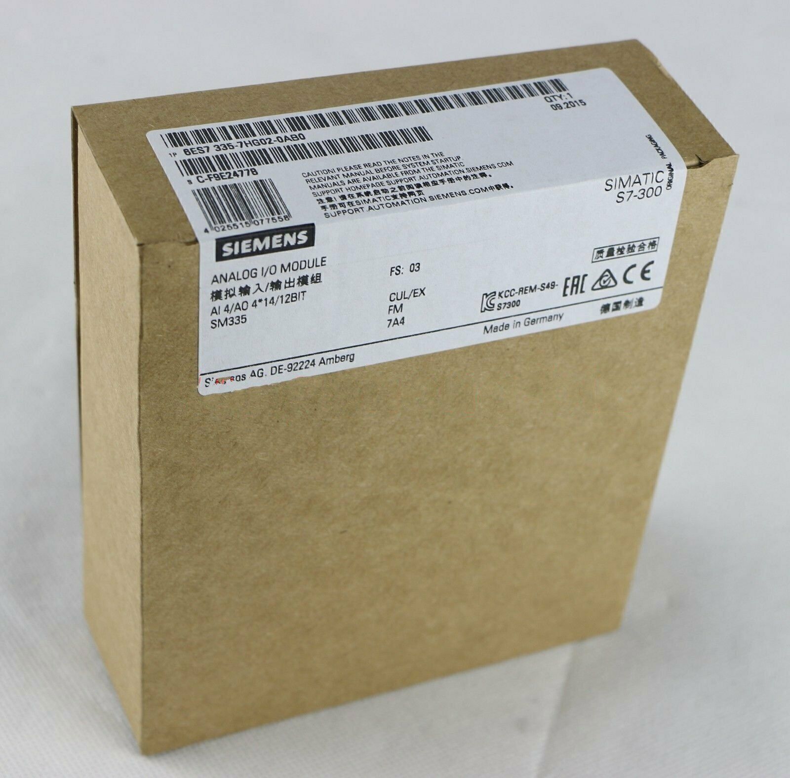 Siemens 6ES7 335-7HG02-0AB0 High Quality New Free Ship 6ES7335-7HG02-0AB0