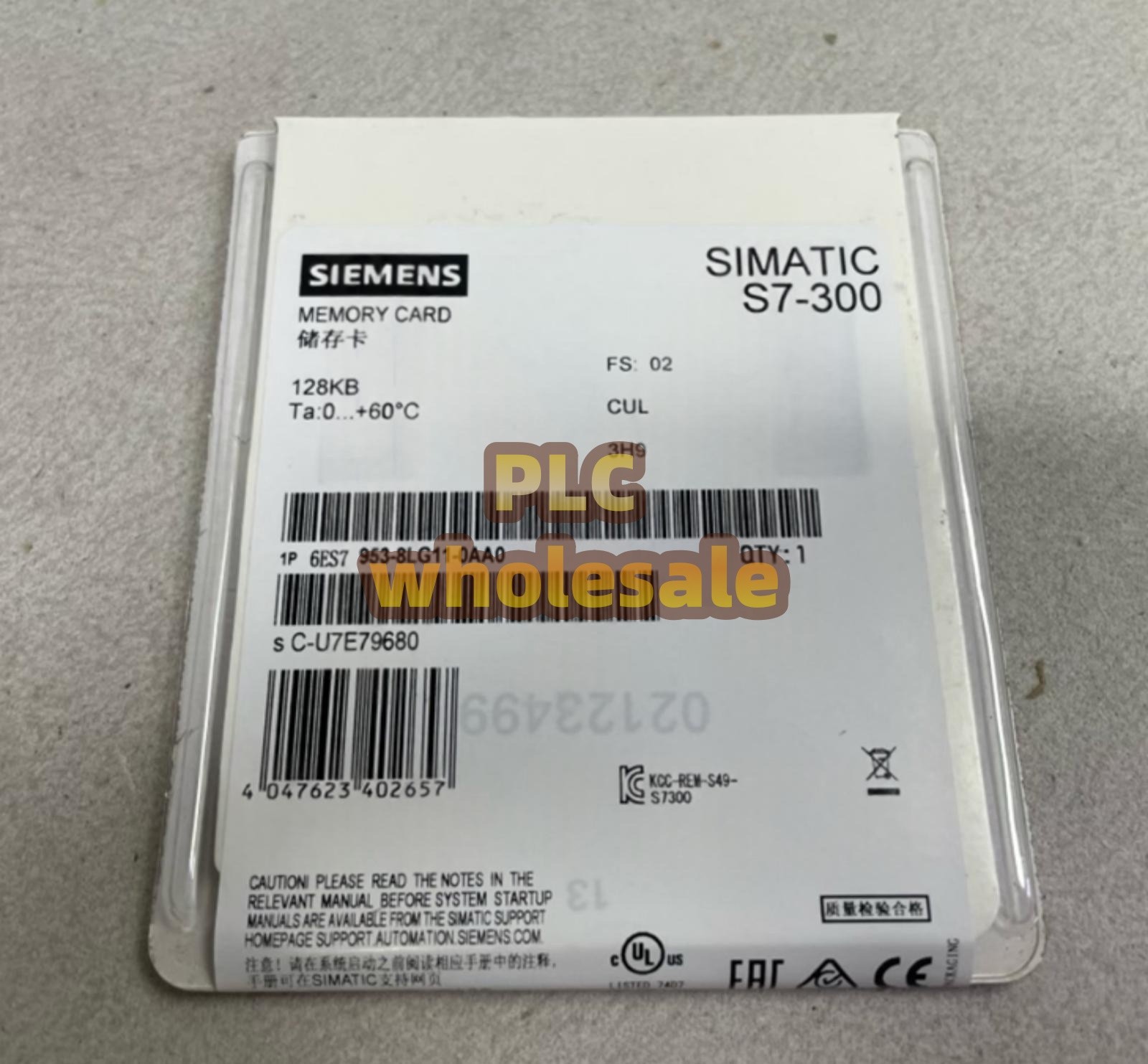 1PCS NEW SIEMENS 6ES7953-8LG11-0AA0 6ES7 953-8LG11-0AA0 memory card