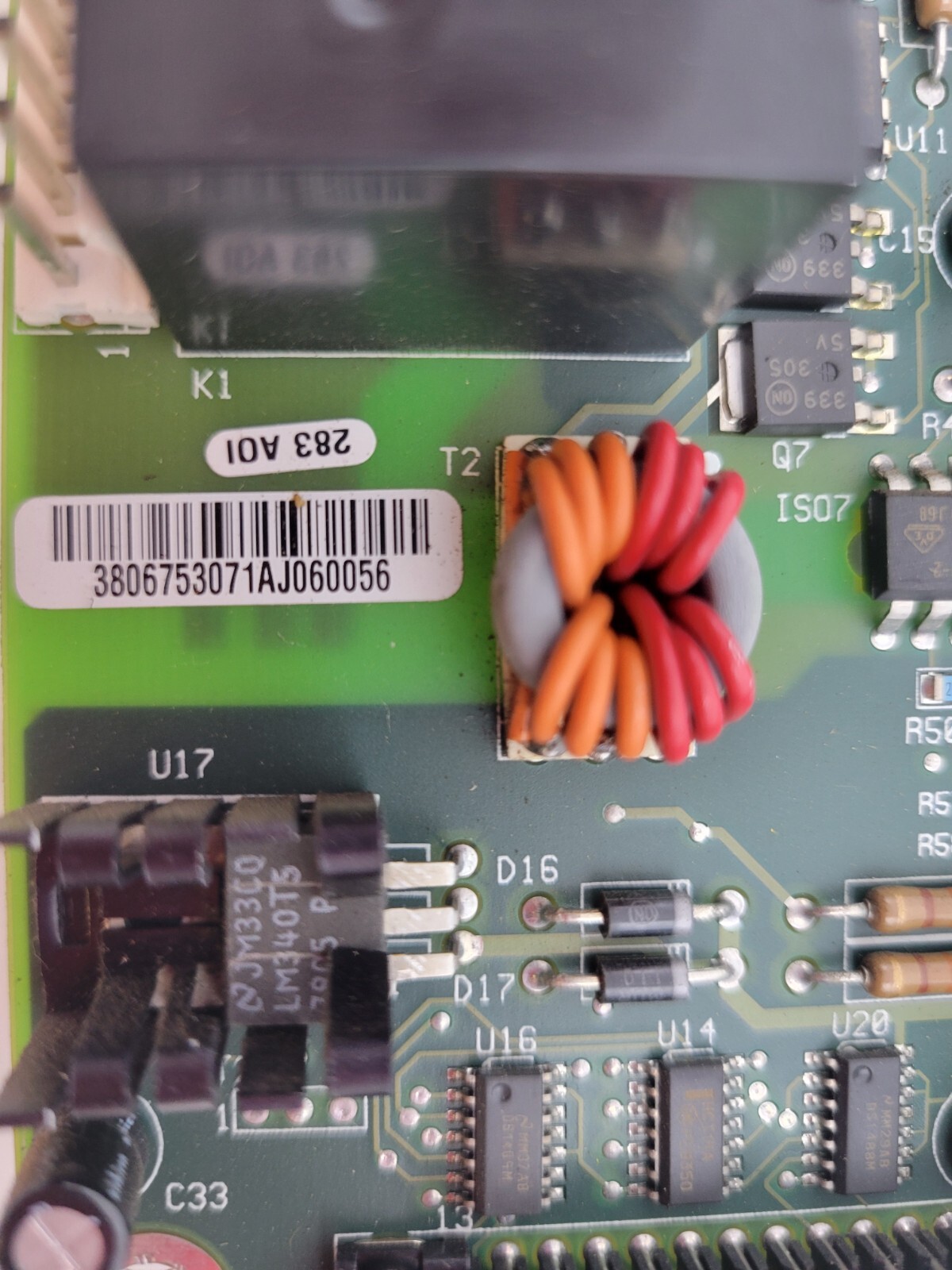 Exide Electronics 101073071-001 REV J06 Monitor Panel Printed Circuit Board