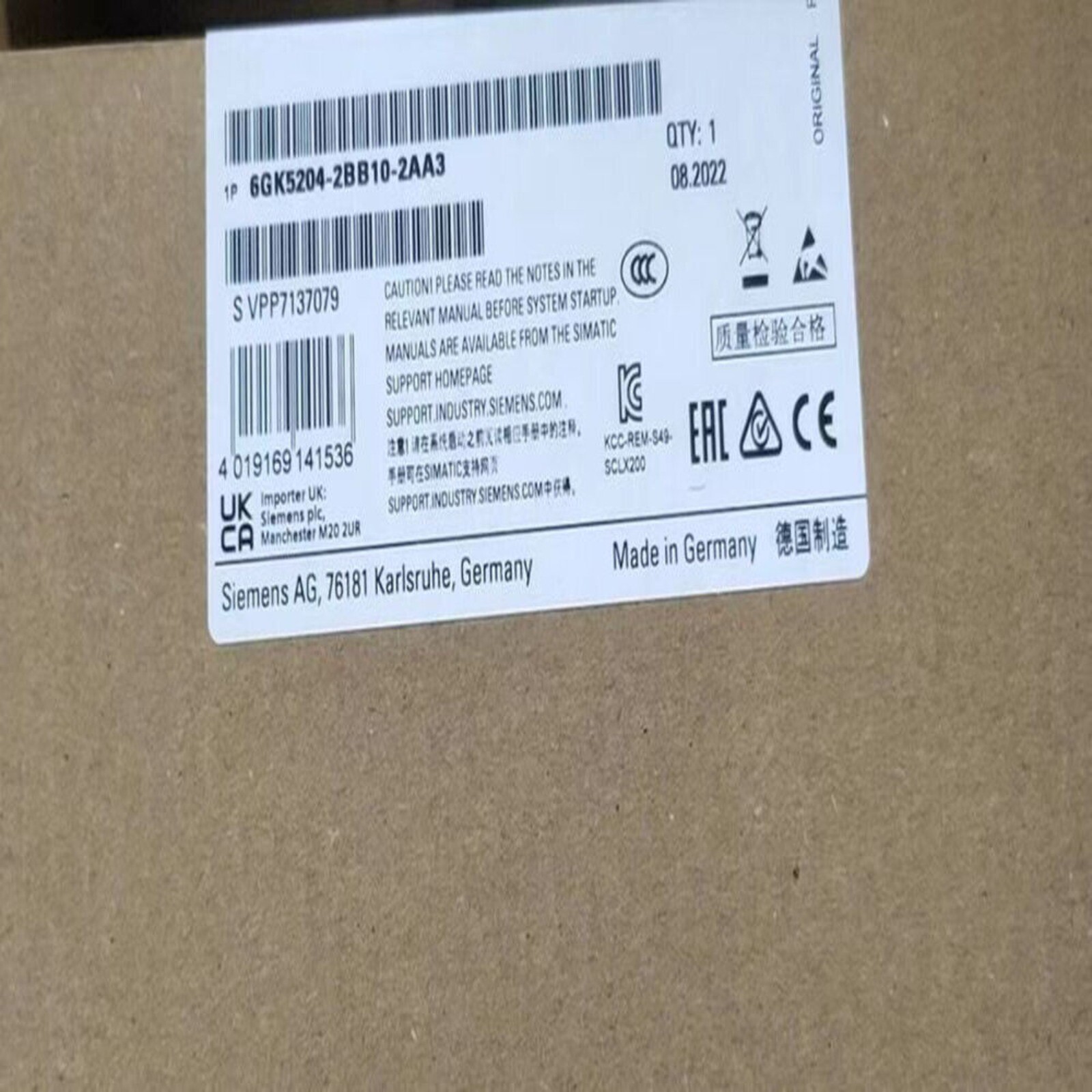 Siemens 6GK5204-2BB10-2AA3 6GK5 204-2BB10-2AA3 power supply NEW IN BOX