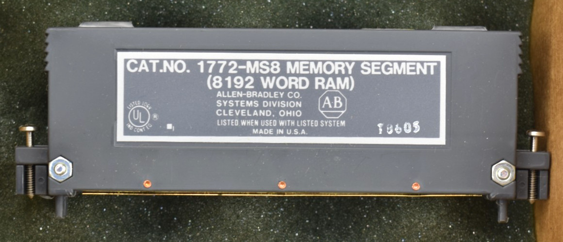 Allen Bradley 1772-MS8 966500-01 8K MS8 Word RAM Memory Segment Module PLC-2 NOS