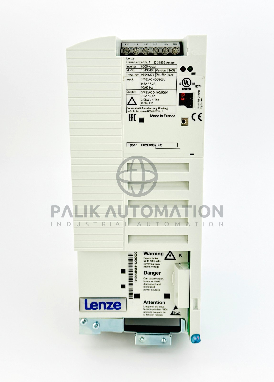 LENZE E82EV302K4C E82EV302_4C INVERTER 8200 SERIES 3.0kW 13436485 NEW