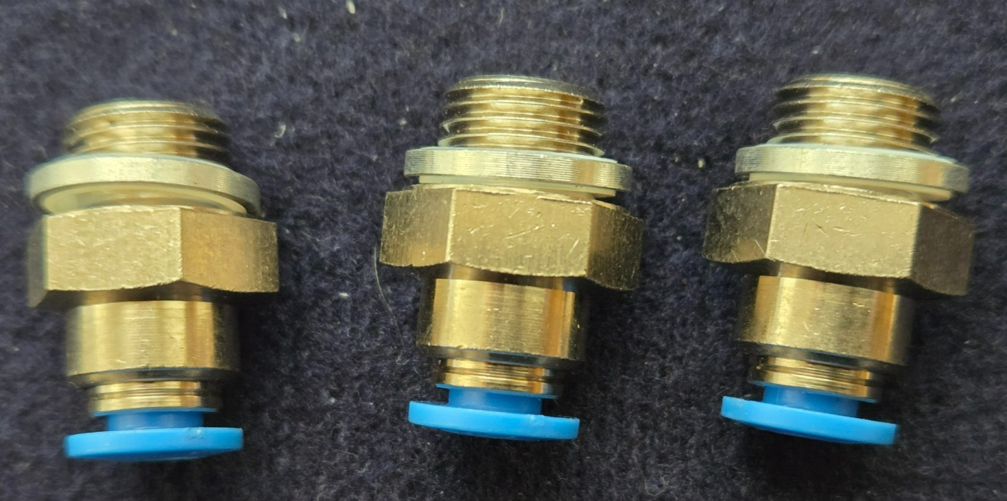 Festo QS-1/8-4 153001 Straight Fittings NEW Lot of 3