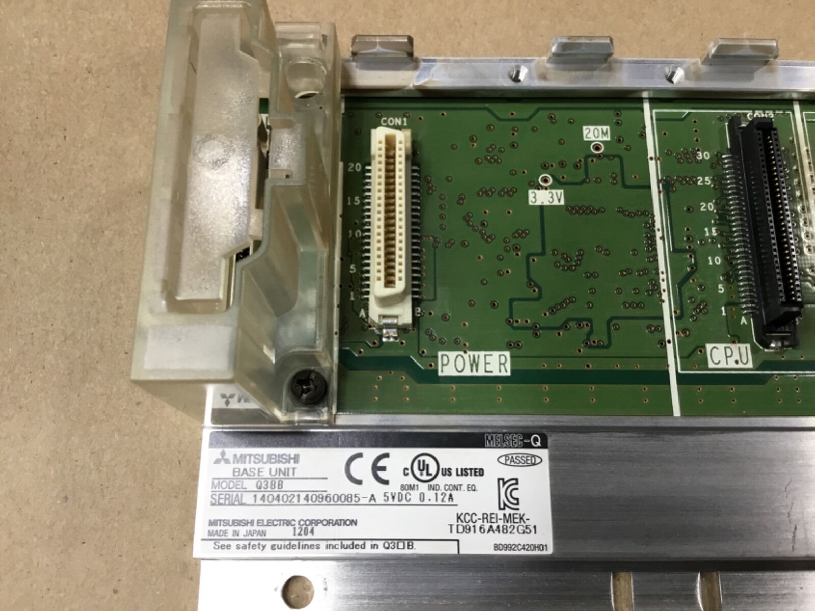Mitsubishi Q38B 8 Slot Power Module Base Unit Backplane Melsec-Q #05I34*AD