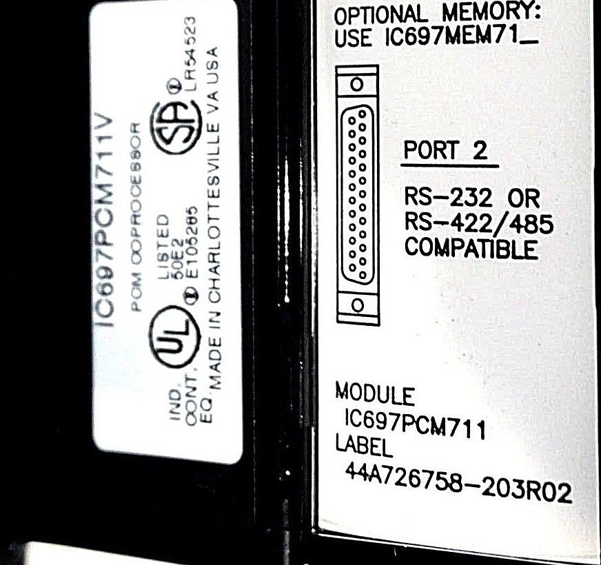 USED GE FANUC IC697PCM711V PROGRAMMABLE COPROCESSOR IC697PCM711