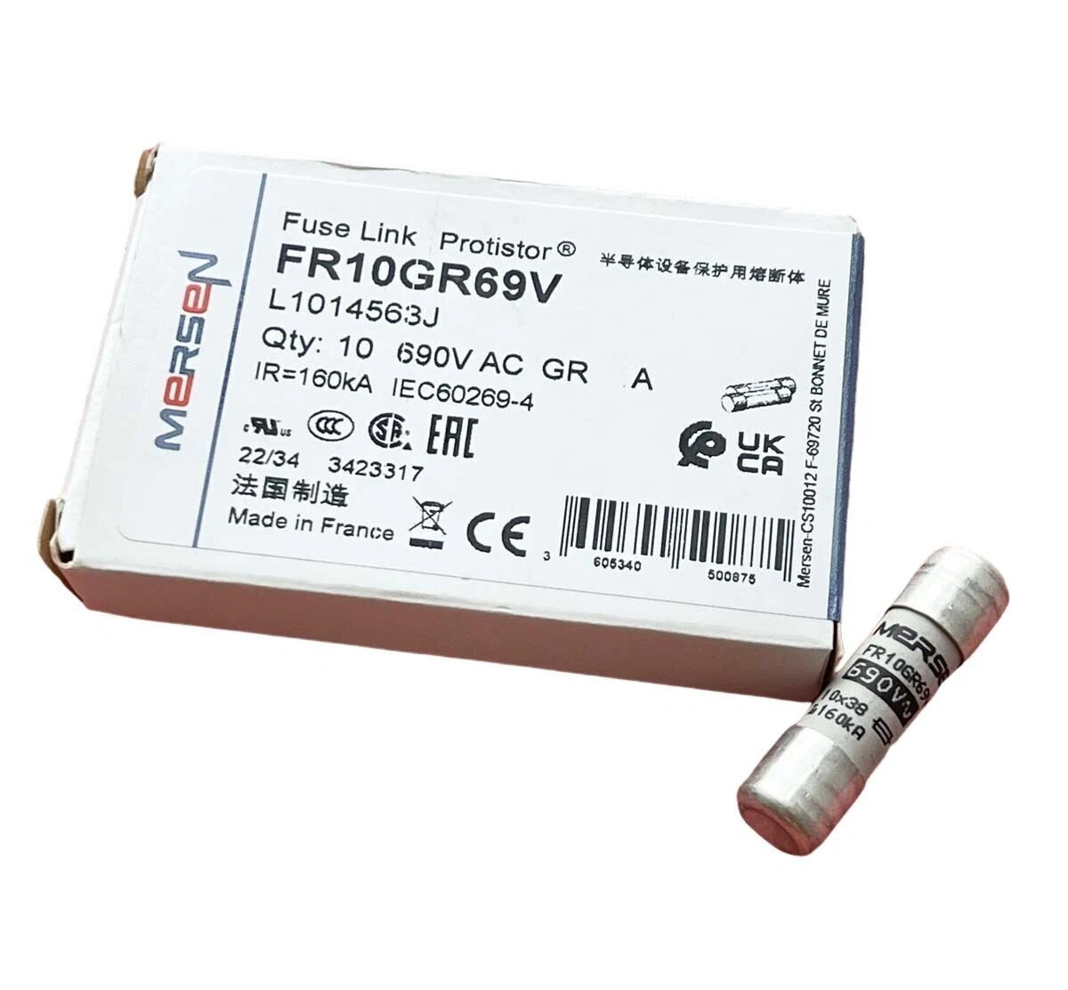 FOR MERSEN FR10GR69V10 Fuse 10 Amp 690V 10PCS