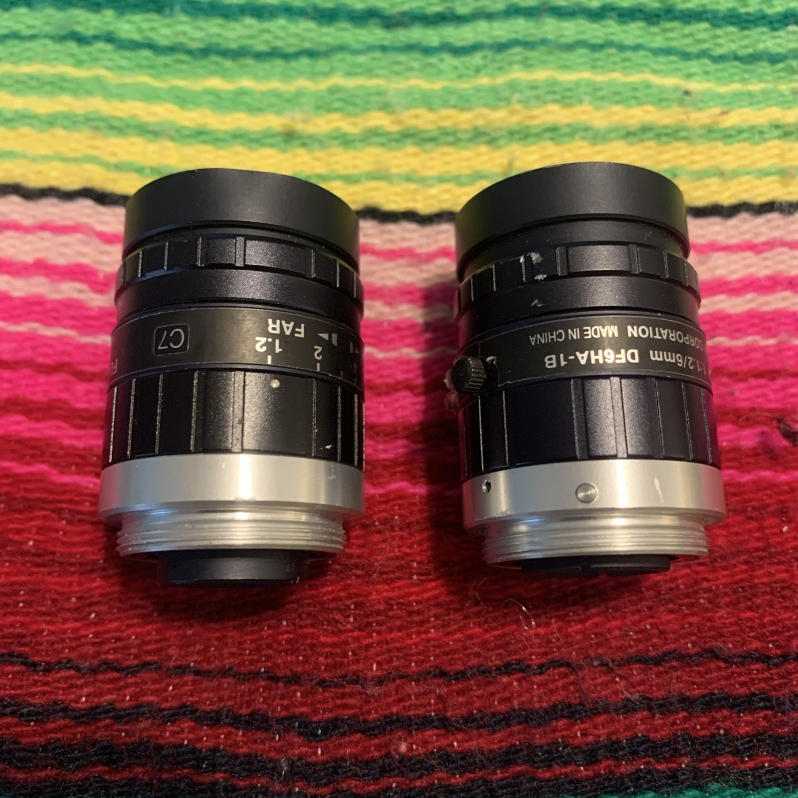 Lot of 2 Fujinon 1:1.2 6mm DF6HA-1B Camera Lens