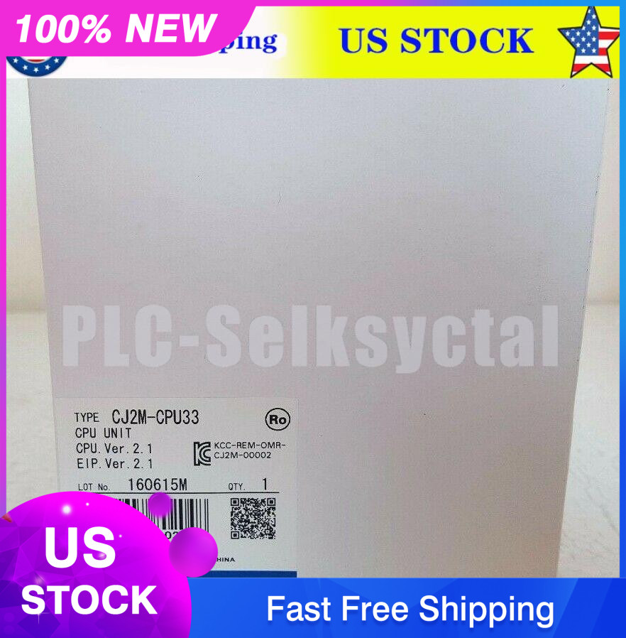 One New Omron CJ2M-CPU33 CPU Unit CJ2MCPU33 In Box Fast Shipping US Free TAX