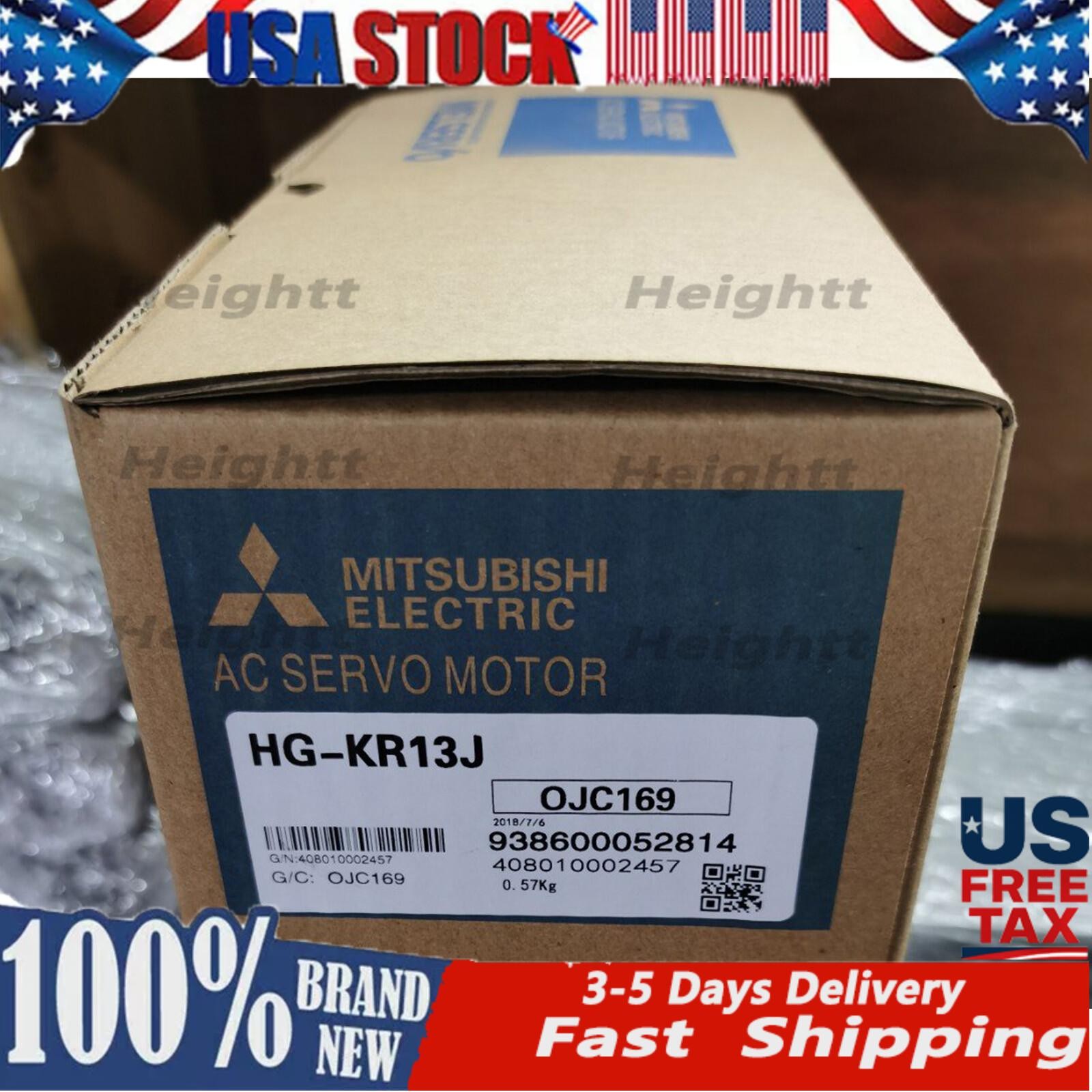 New Mitsubishi Servo Motor IN BOX HG-KR13J 100W Free Shipping