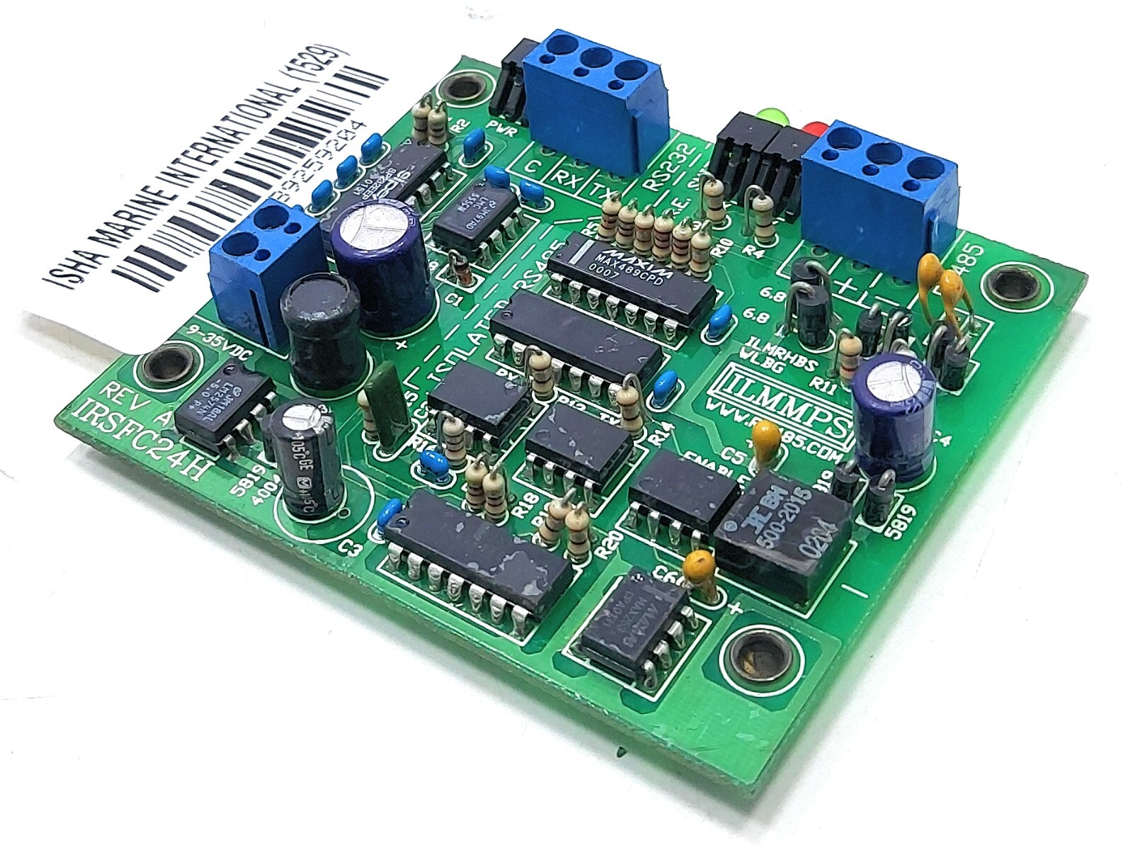 R.E Smith RS485 ILMMPS IRSFC24H REV A Isolated PCB Card