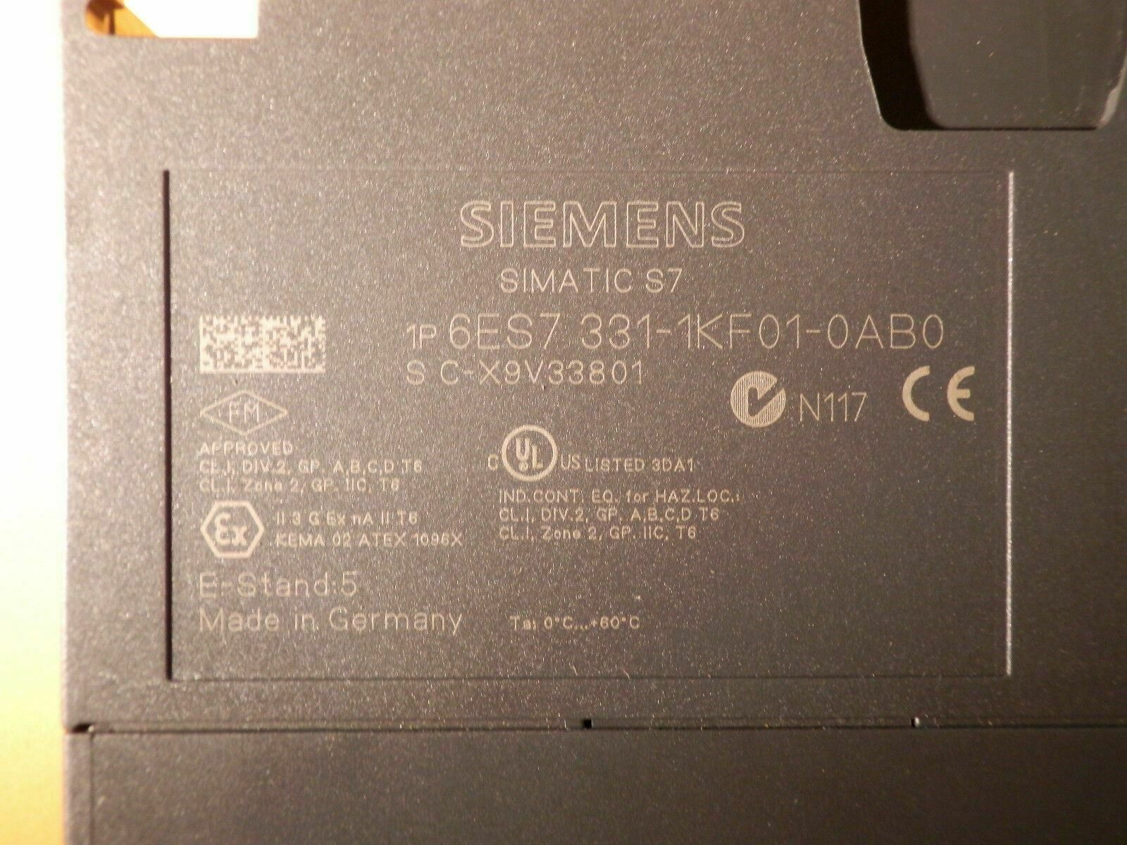 SIEMENS SIMATIC 6ES7 331-1KF01-0AB0 6ES73311KF010AB0 6ES7331 S7-300 INPUT 1P NEW