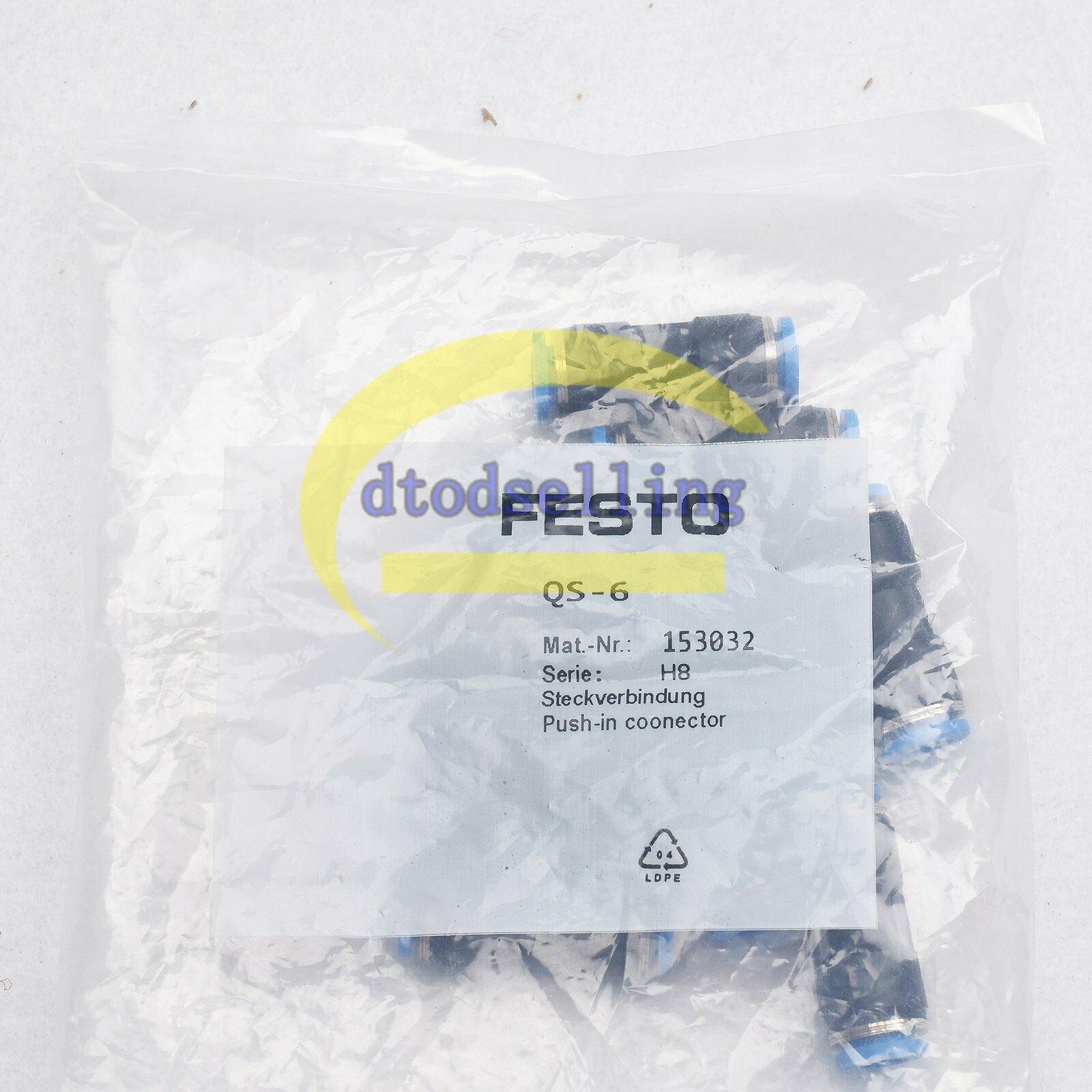 10PCS Festo connector QS-6 153032 New