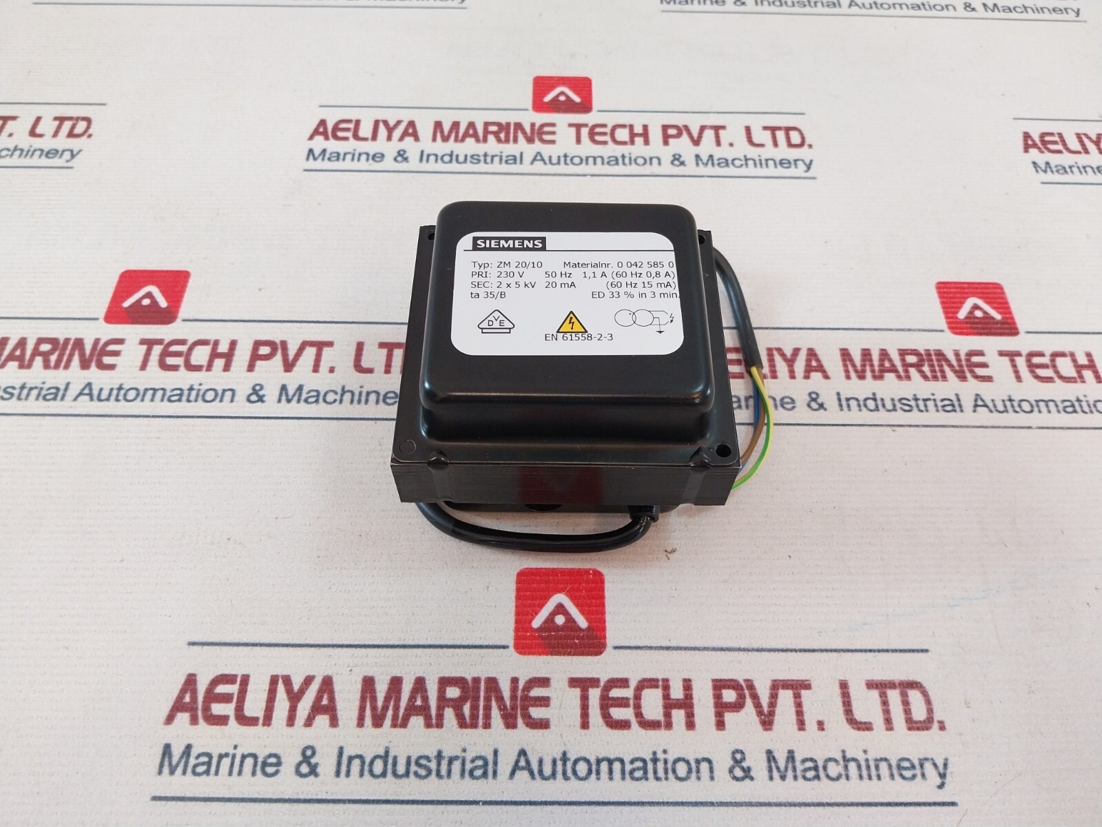 Siemens ZM 20/10 Ignition Transformer Single Phase