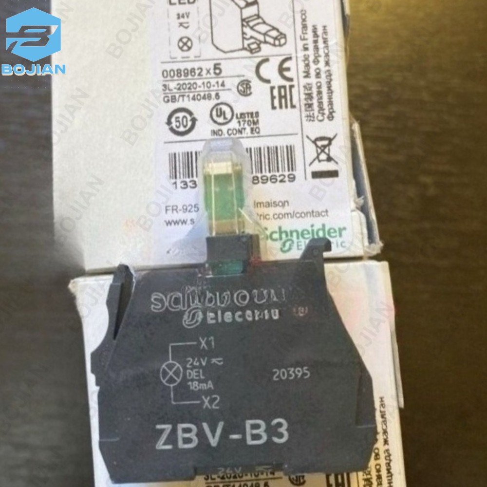 ZBVB3 1PCS Brand New Schneider ZBV-B3 24VAC/DC Push button