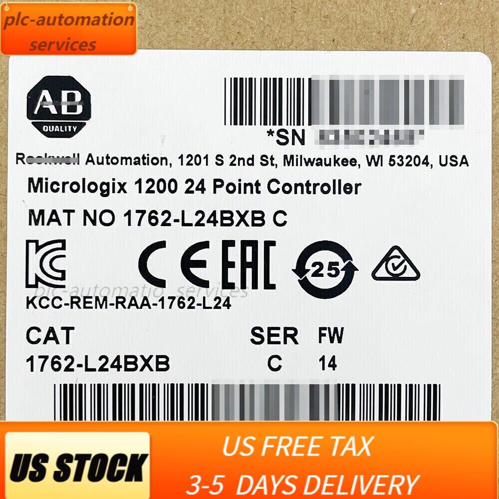 New AB 1762-L24BXB MicroLogix 1200 24 Point Controller 1762L24BXB US Free Tax