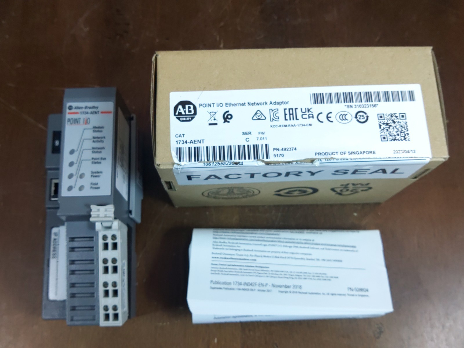 New Allen-Bradley 1734-AENT SER C POINT I/O Ethernet Network Adaptor AB 1734AENT
