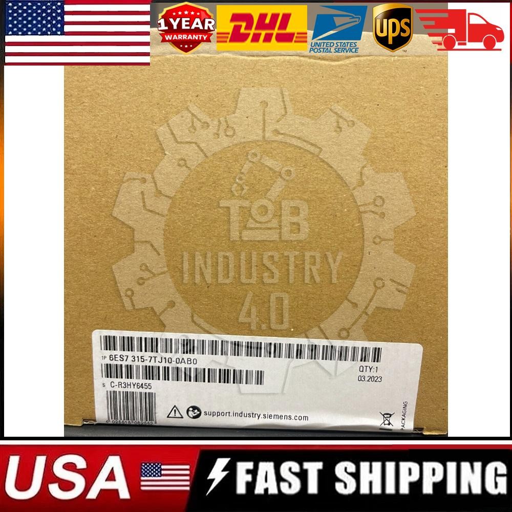 New Siemens 6ES7315-7TJ10-0AB0 6ES7 315-7TJ10-0AB0 S7-300 CPU 315T-3 PN/DP