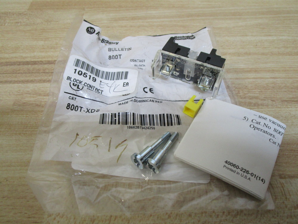 Allen Bradley 800T-XD5 Contact Block 800TXD5 (Pack of 6)