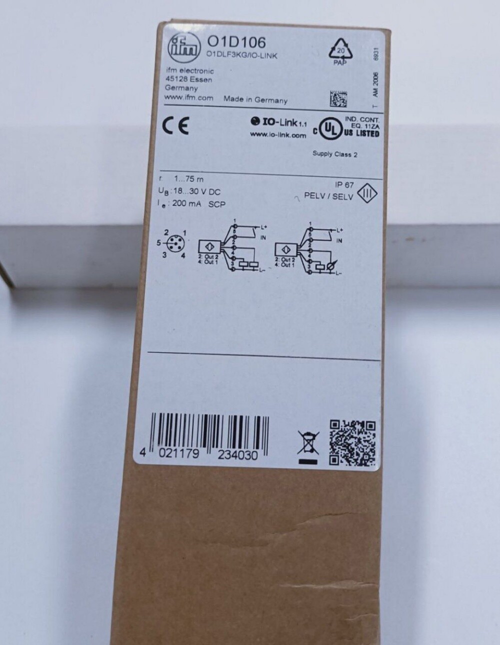 IFM O1D106 Laser Distance Sensor