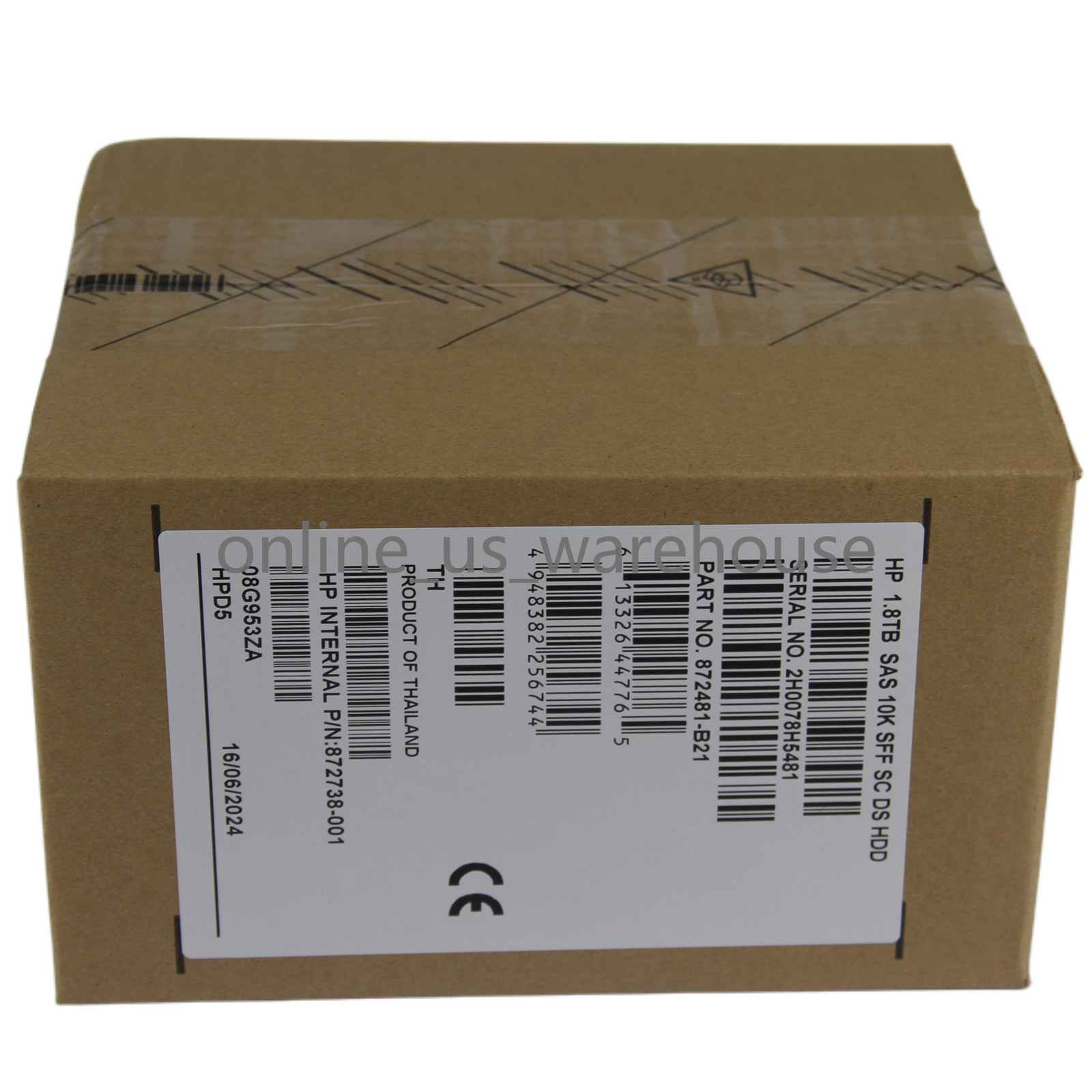 HPE 872481-B21 872738-001 1.8TB SAS 10K 12Gb/s 2.5″ 512E HDD Hard Drive New- US