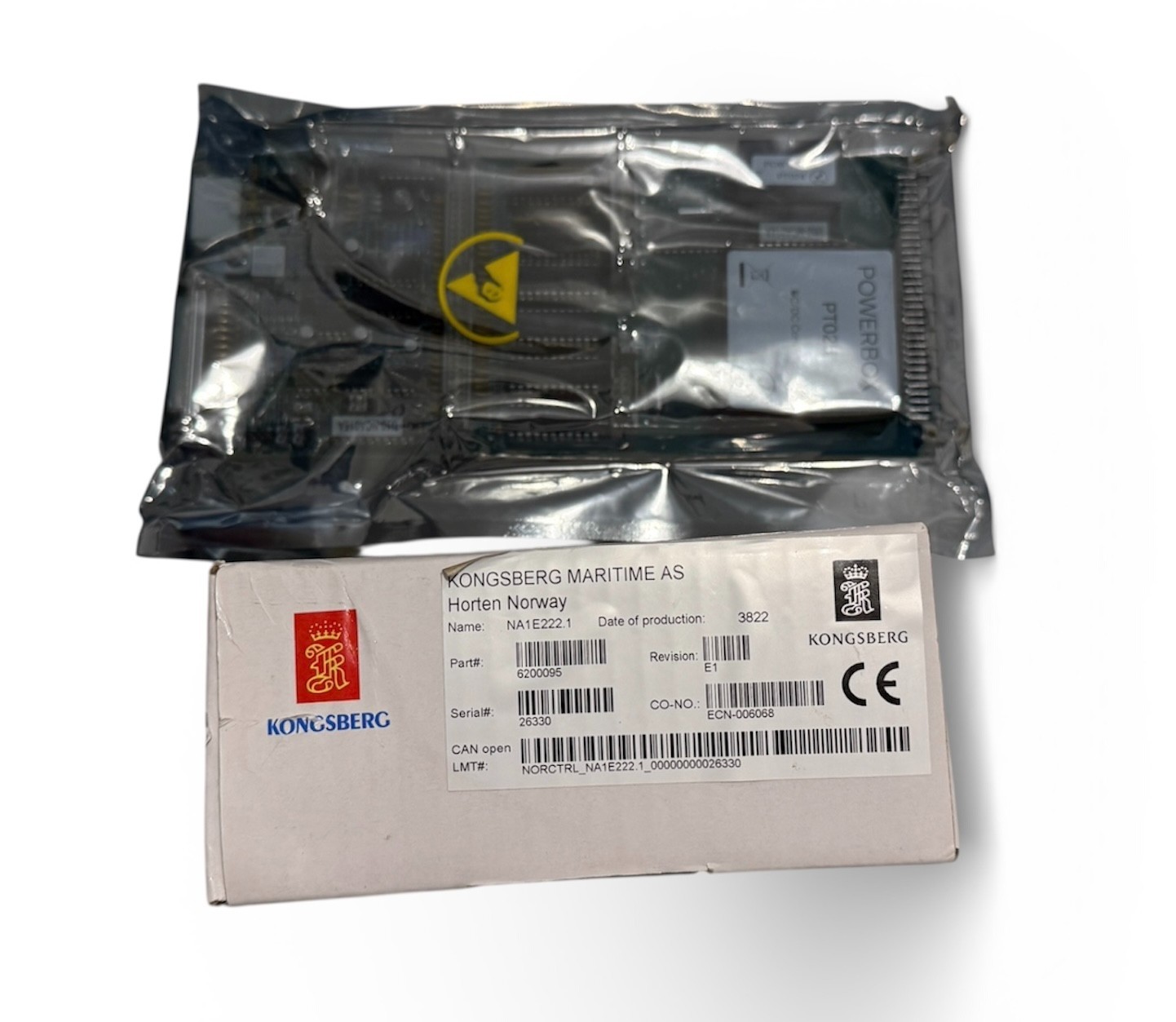 Kongsberg IO & Power Card NA1E222.1, PART 6200095, for AC4 Maneuvering NEW