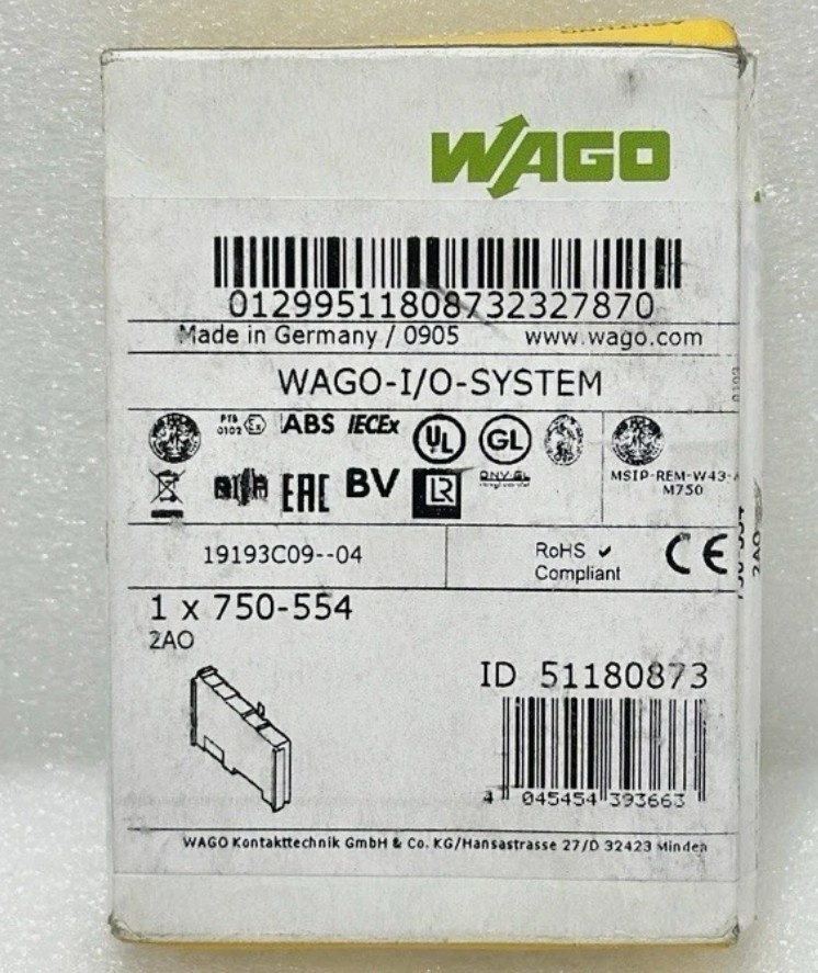 New In Box WAGO 750-554 Module PLC 750-554 750-554