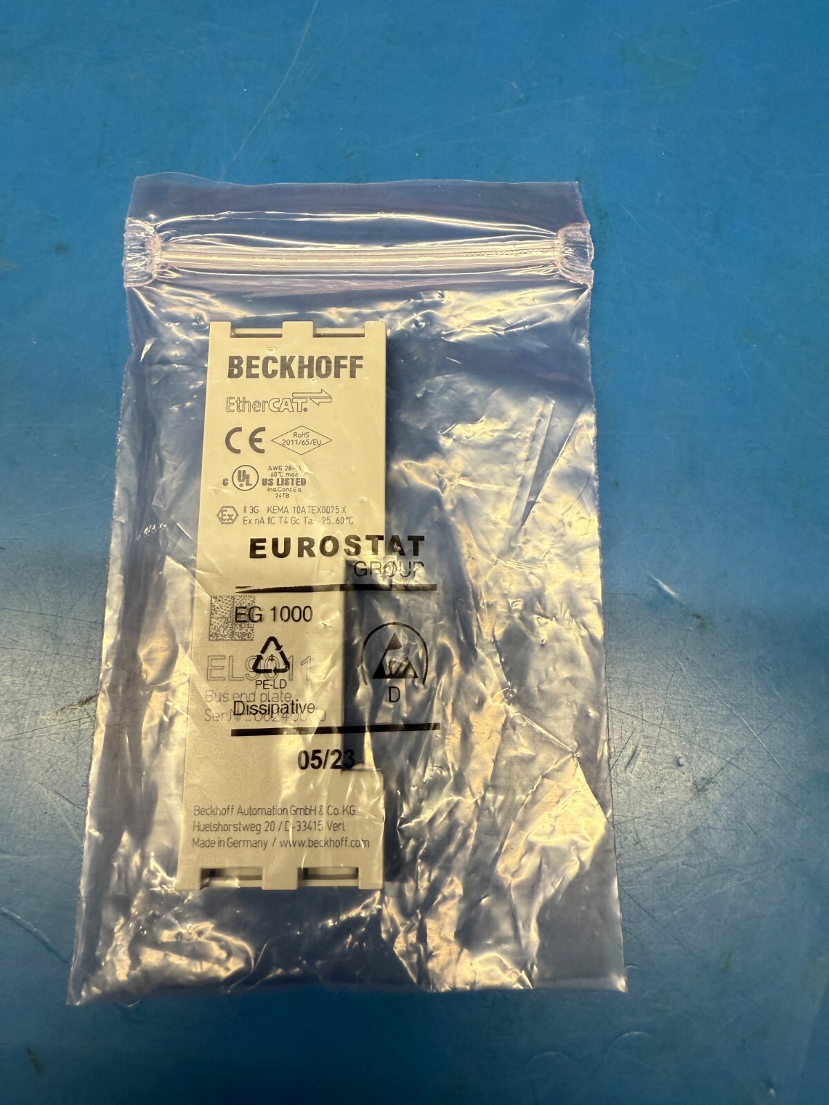 “LOT OF 6 “NEW Beckhoff EL9011 PLC Module End Cover