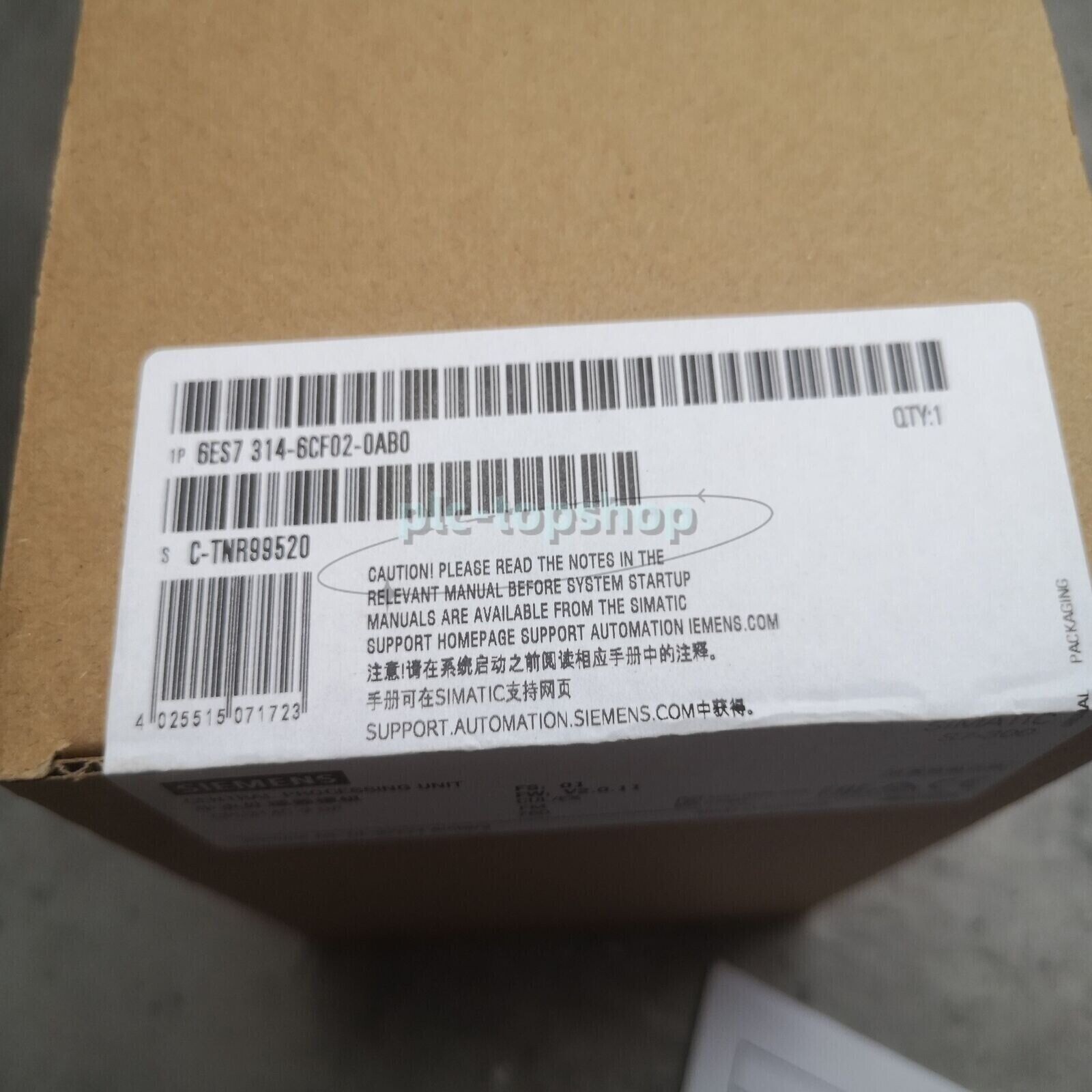 New Siemens 6ES7 314-6CF02-0AB0 6ES7314-6CF02-0AB0 SIMATIC S7-300 CPU 314C-2DP
