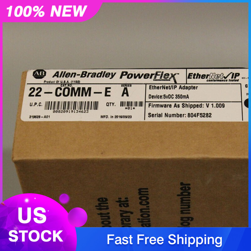 New Factory Sealed Allen-Bradley 22-COMM-E / A Ethernet/IP Comm Adapter 22COMME