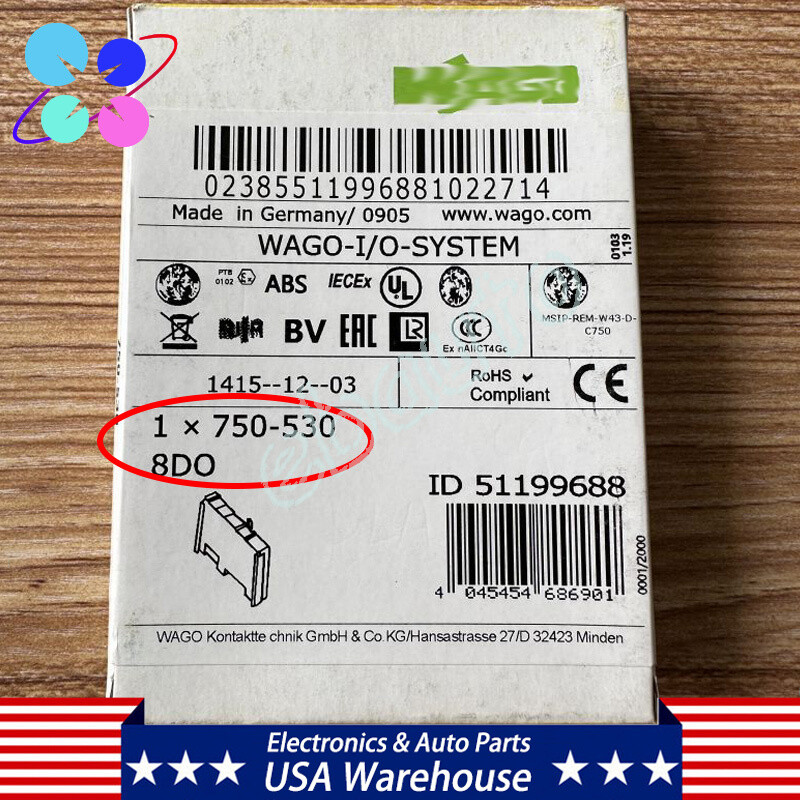 New In Box For WAGO 750-530 750530 8-Channel Digital PLC Module